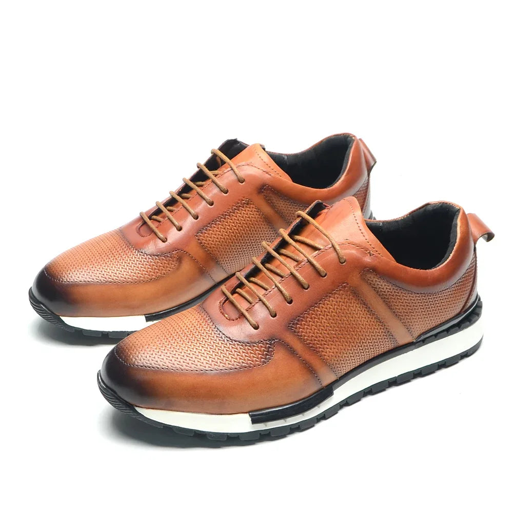 Firenze Woven Leather Sneakers