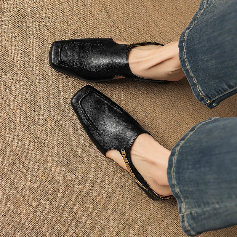 Catena Chain Leather Mules