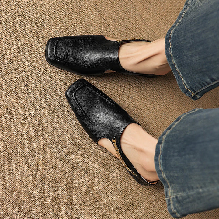 Catena Chain Leather Mules