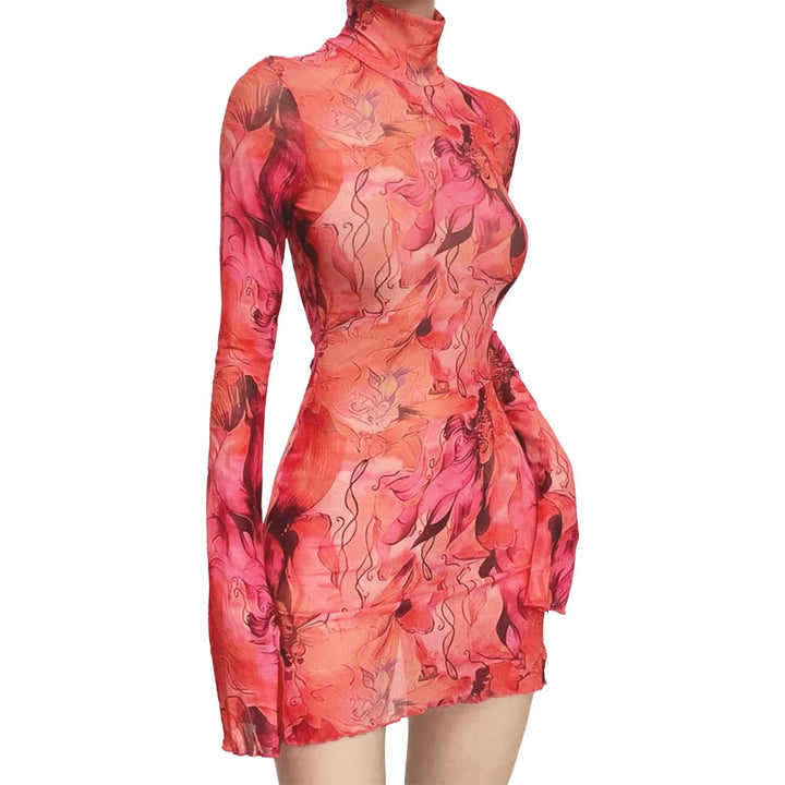 Acquerello Turtleneck Mini Dress
