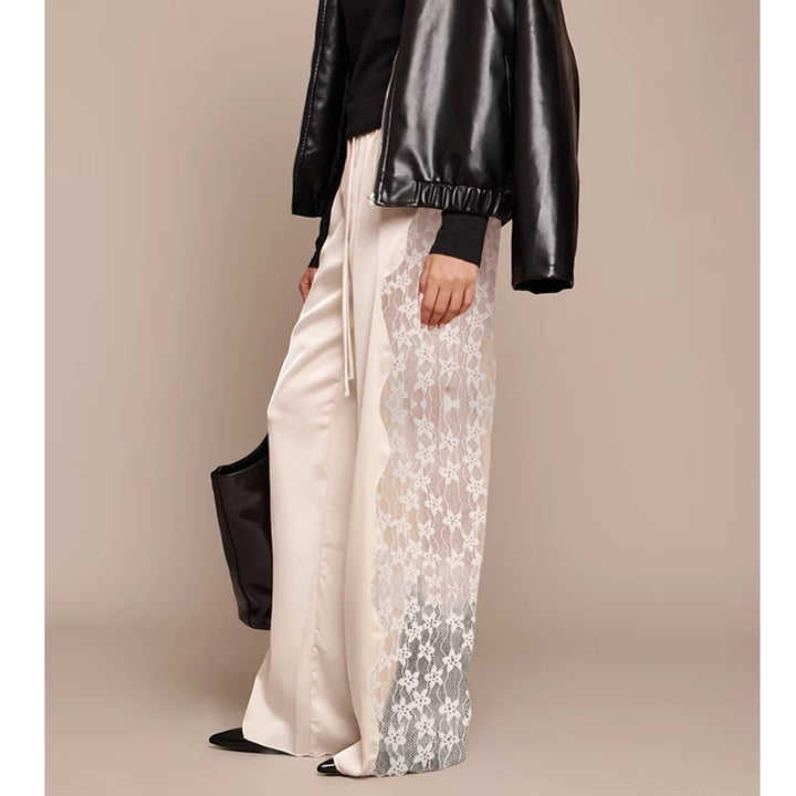 Merletto Satin Lace Pants