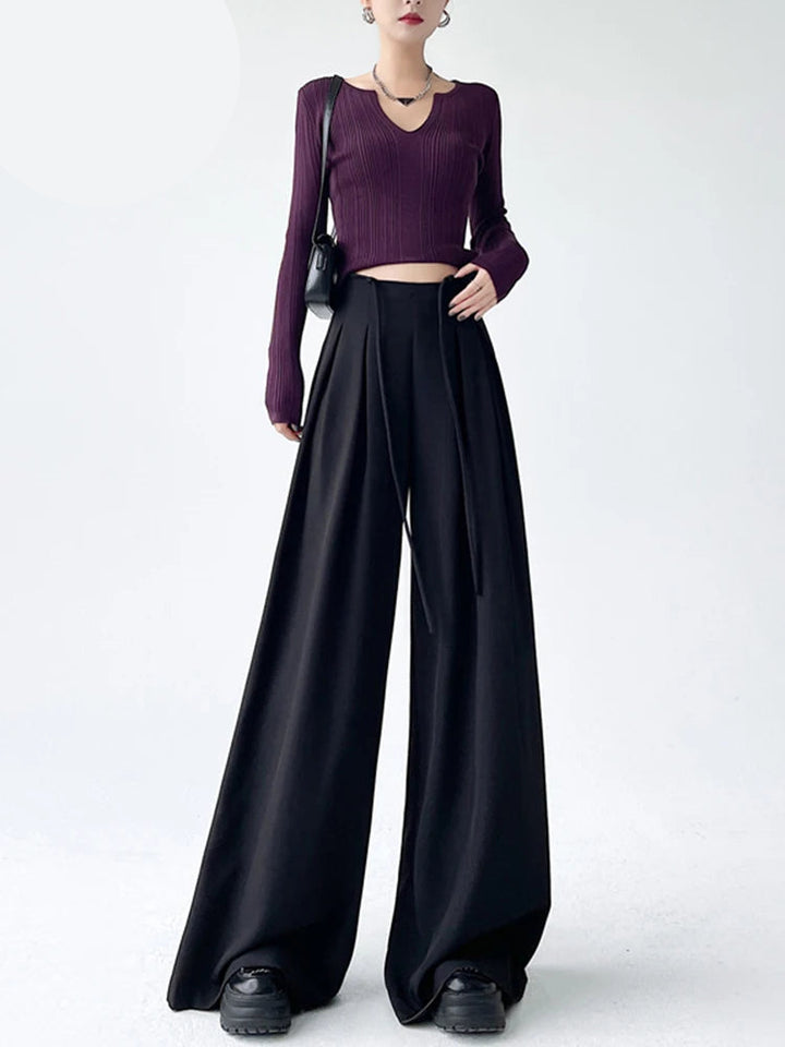 Pieghetta Pleated Wide-Leg Trousers