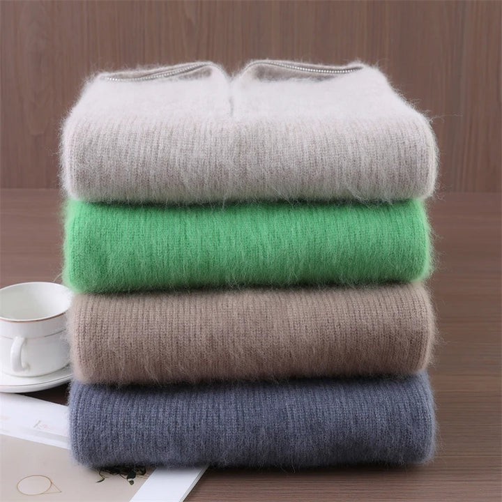 Renley Mink Cashmere Quarter Zip