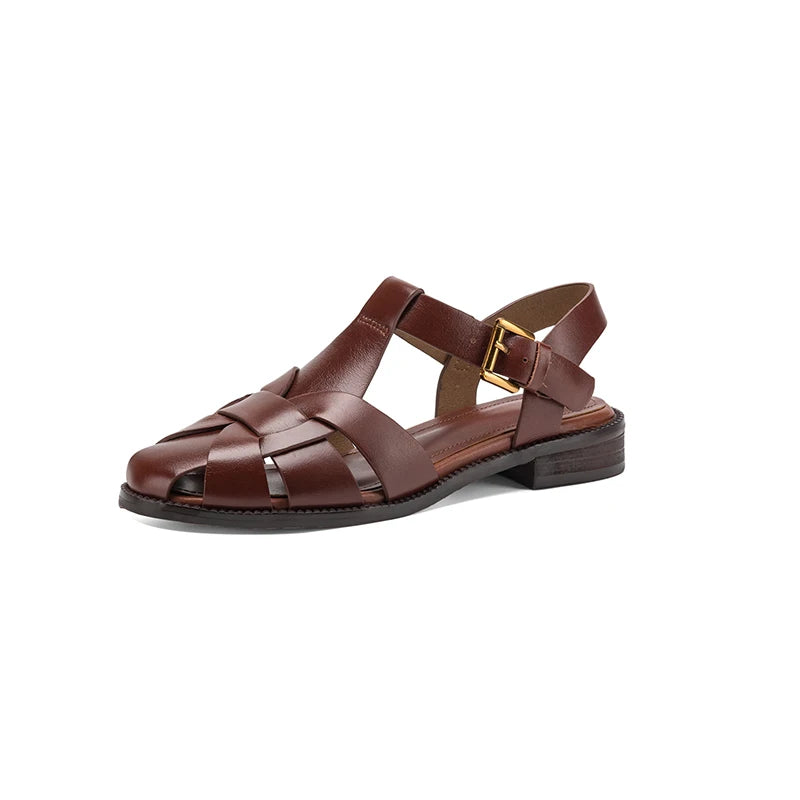 Bruna Caged Leather Sandals