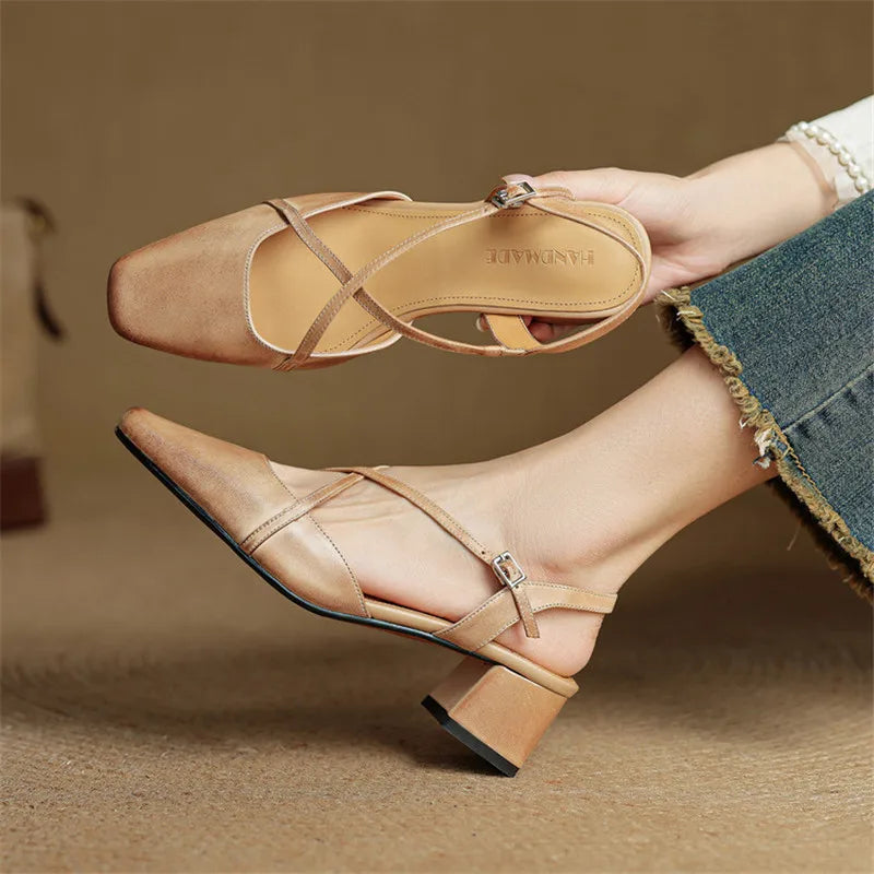 Averra Leather Slingbacks