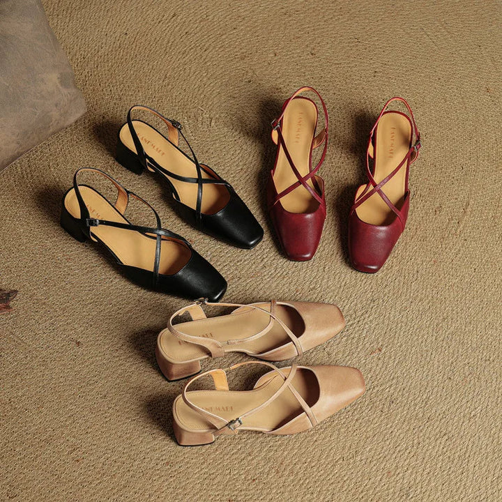 Averra Leather Slingbacks