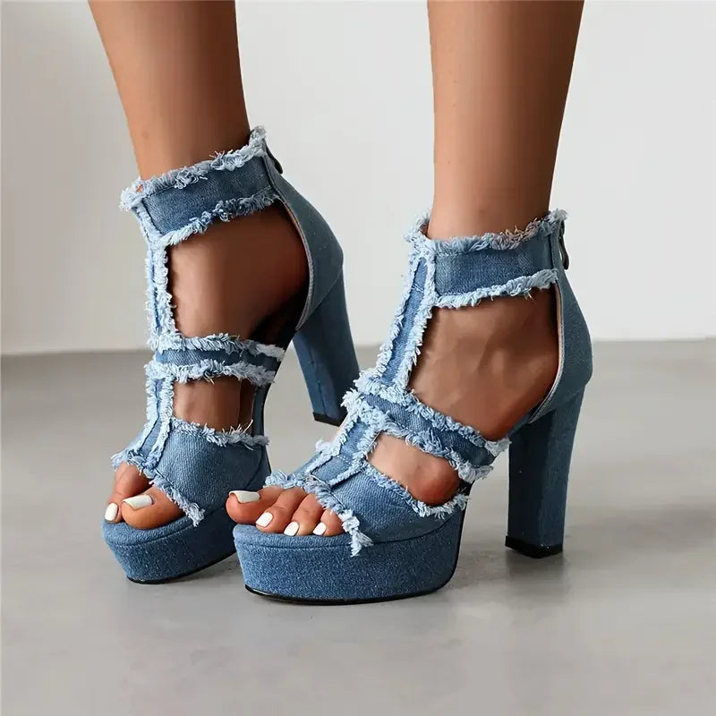 Sfilacciata Frayed Denim Platforms