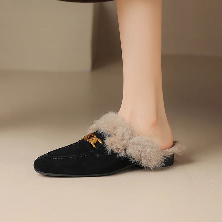 Ferra Suede Wool Mule