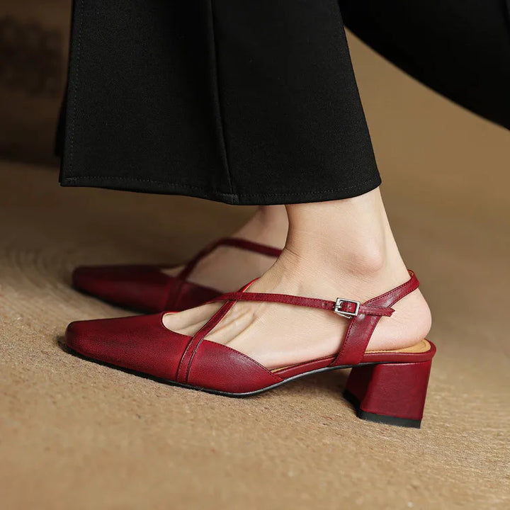 Averra Leather Slingbacks