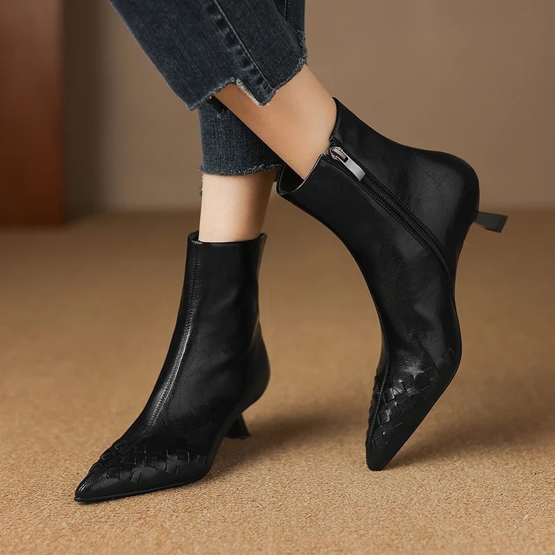 Intreccio Leather Boots