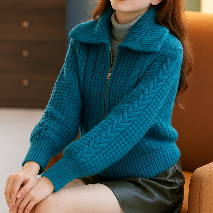Sorelle Cable Zip Sweater