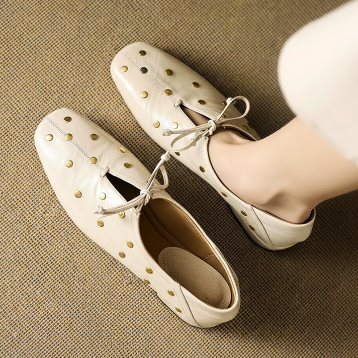 Marquesa Gold Studded Loafers