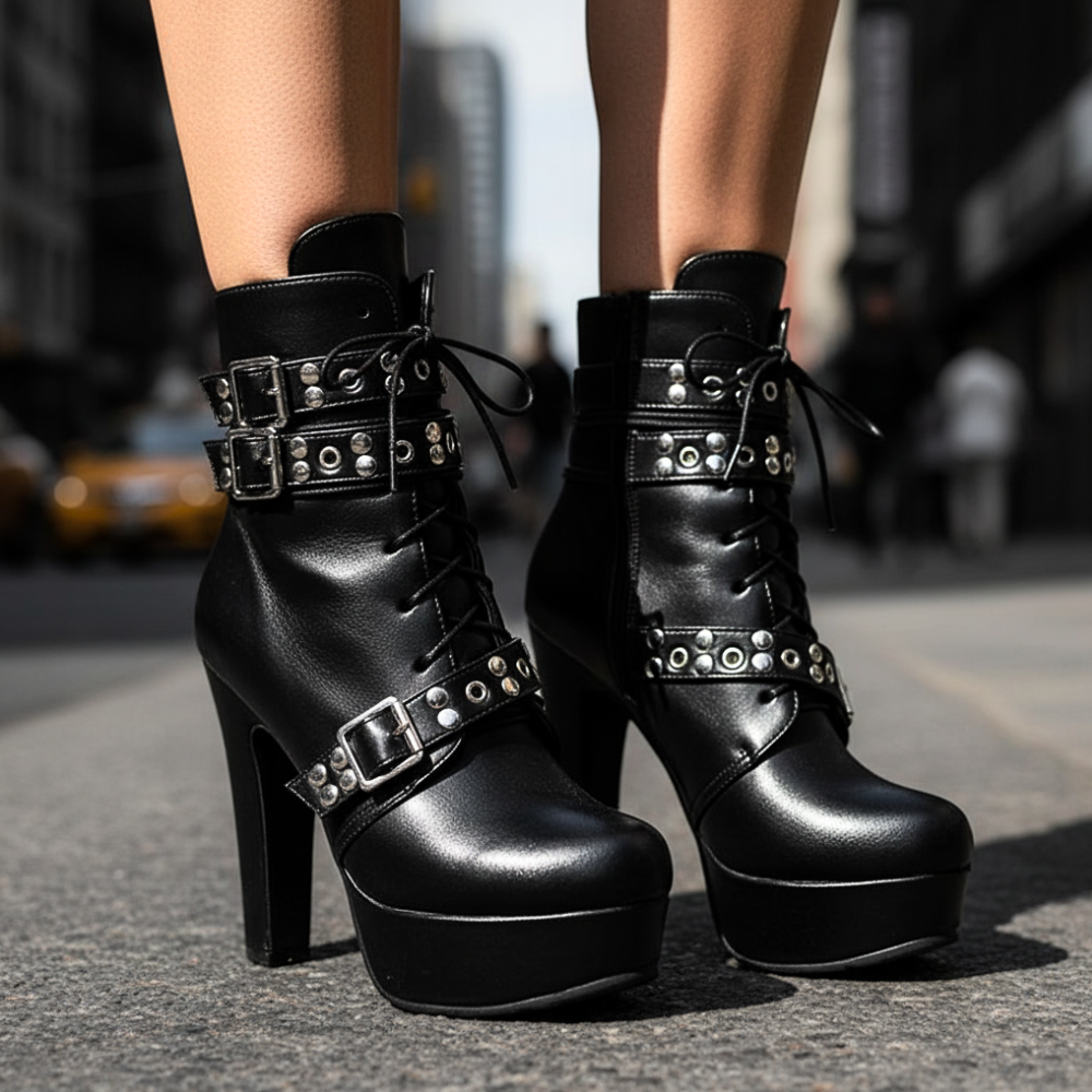 Valeria Stud Platform Boots