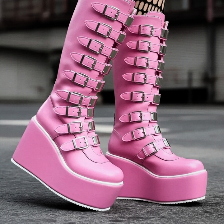Nyx Platform Buckle Boots