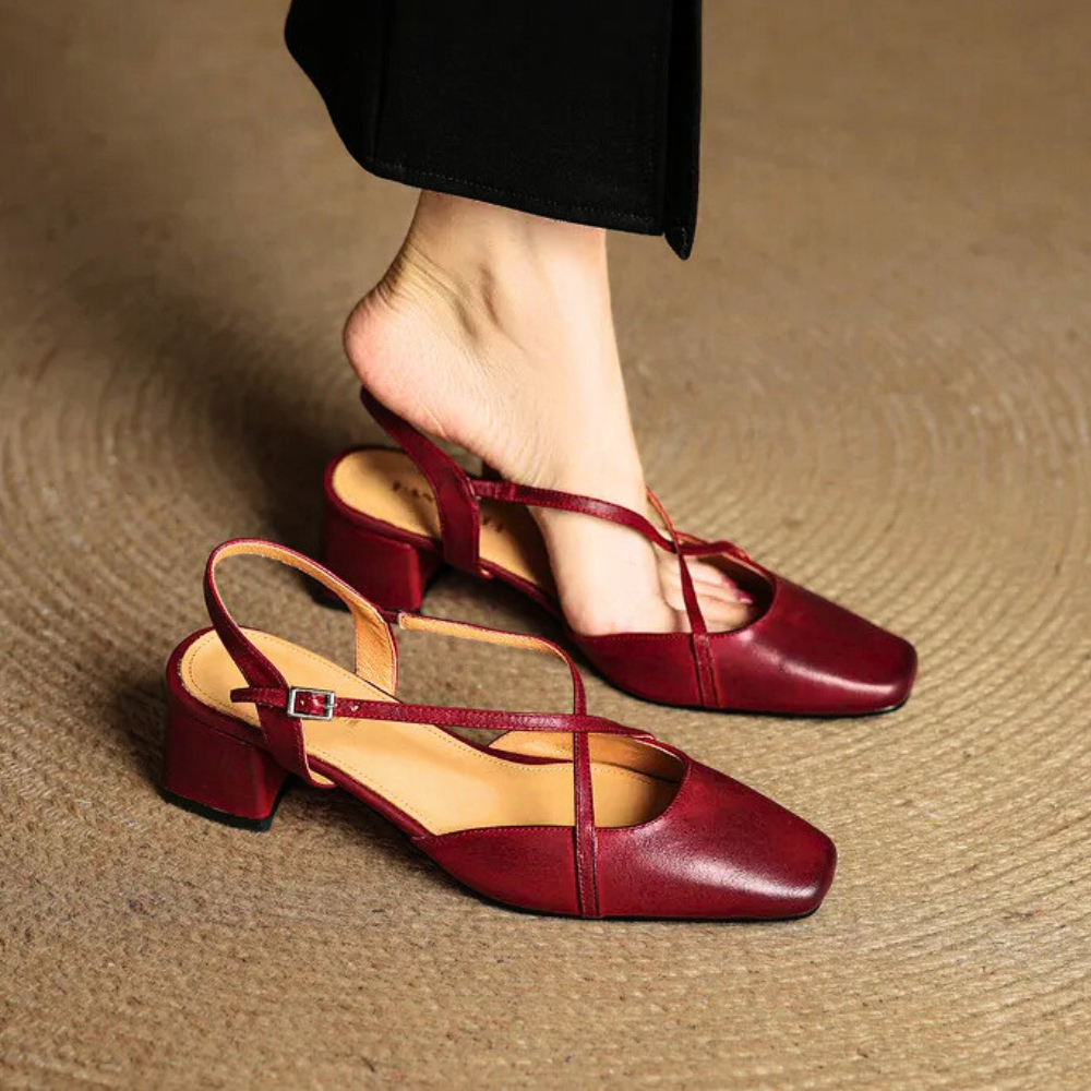 Averra Leather Slingbacks