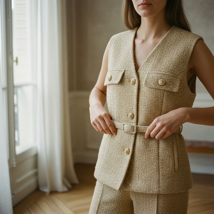 Delphine Tweed Vest