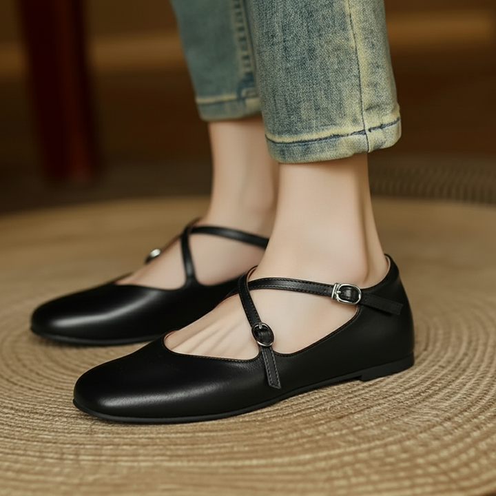 Valenza Leather Flats