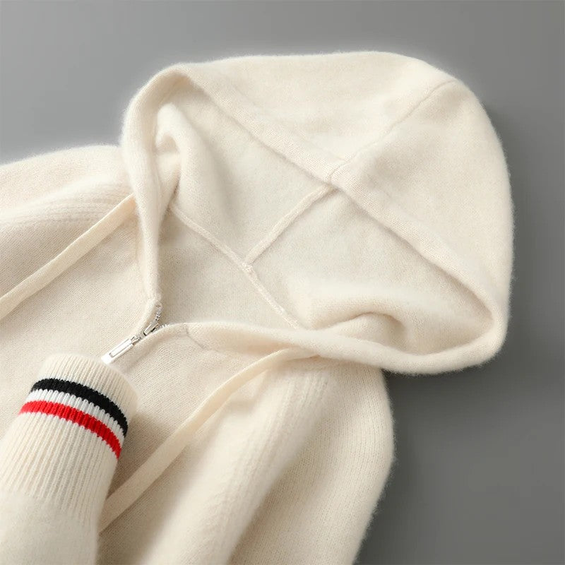Trackline Hooded Wool Cardigan
