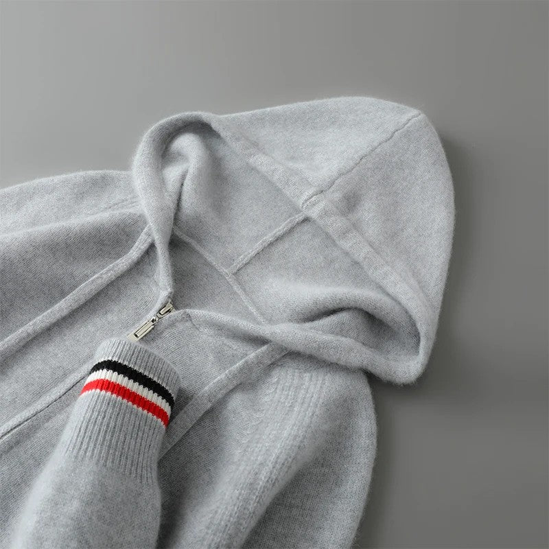 Trackline Hooded Wool Cardigan