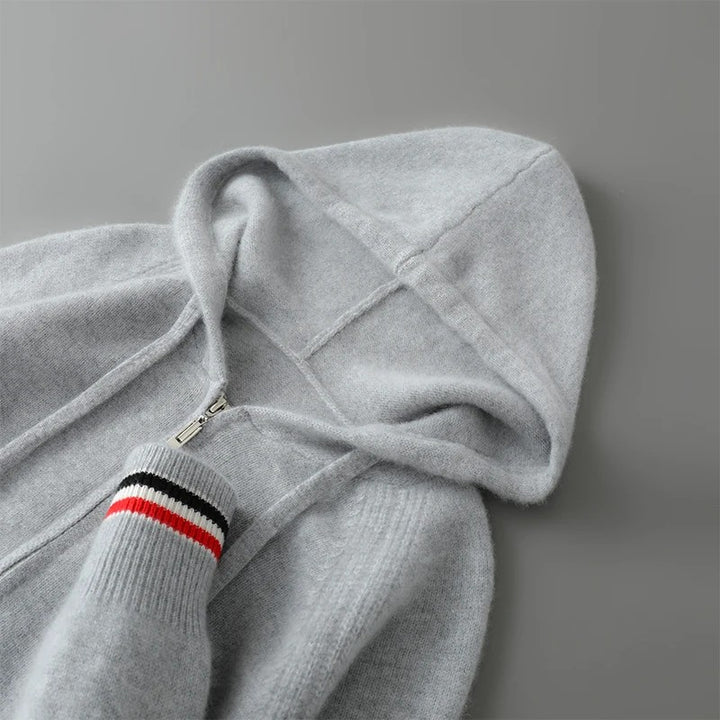 Trackline Hooded Wool Cardigan