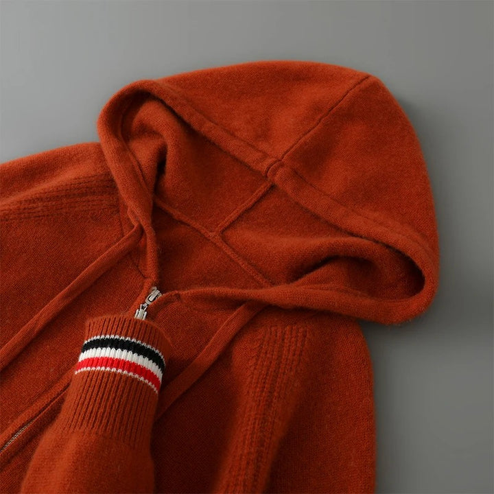 Trackline Hooded Wool Cardigan