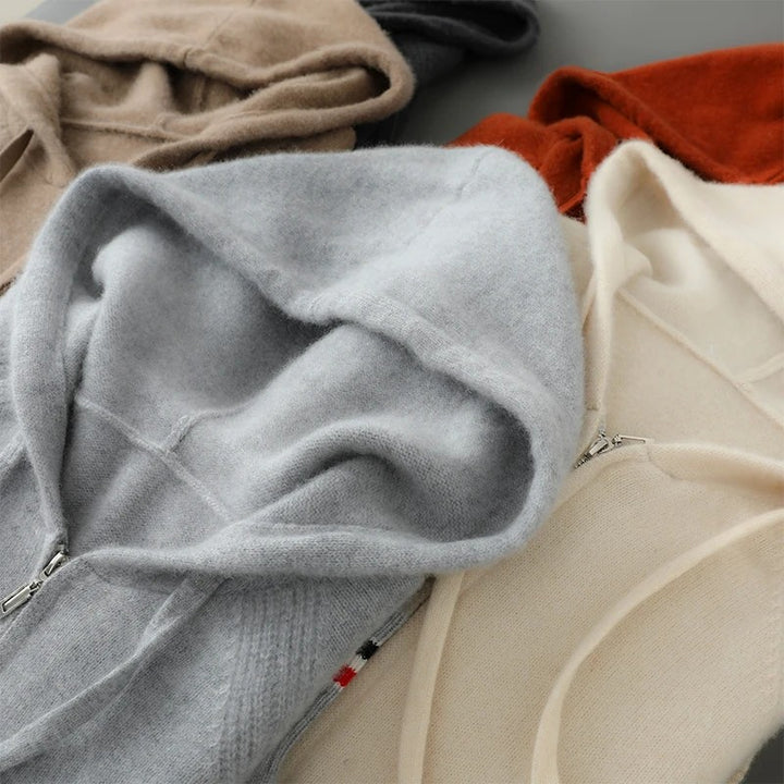 Trackline Hooded Wool Cardigan