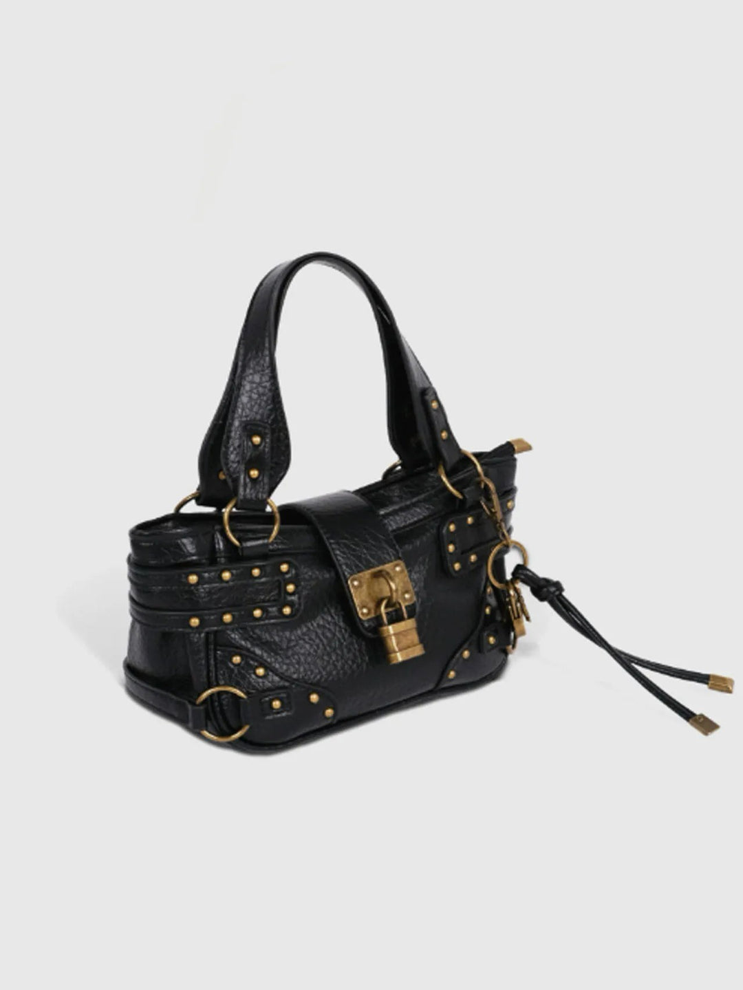 Padlock Studded Biker Bag