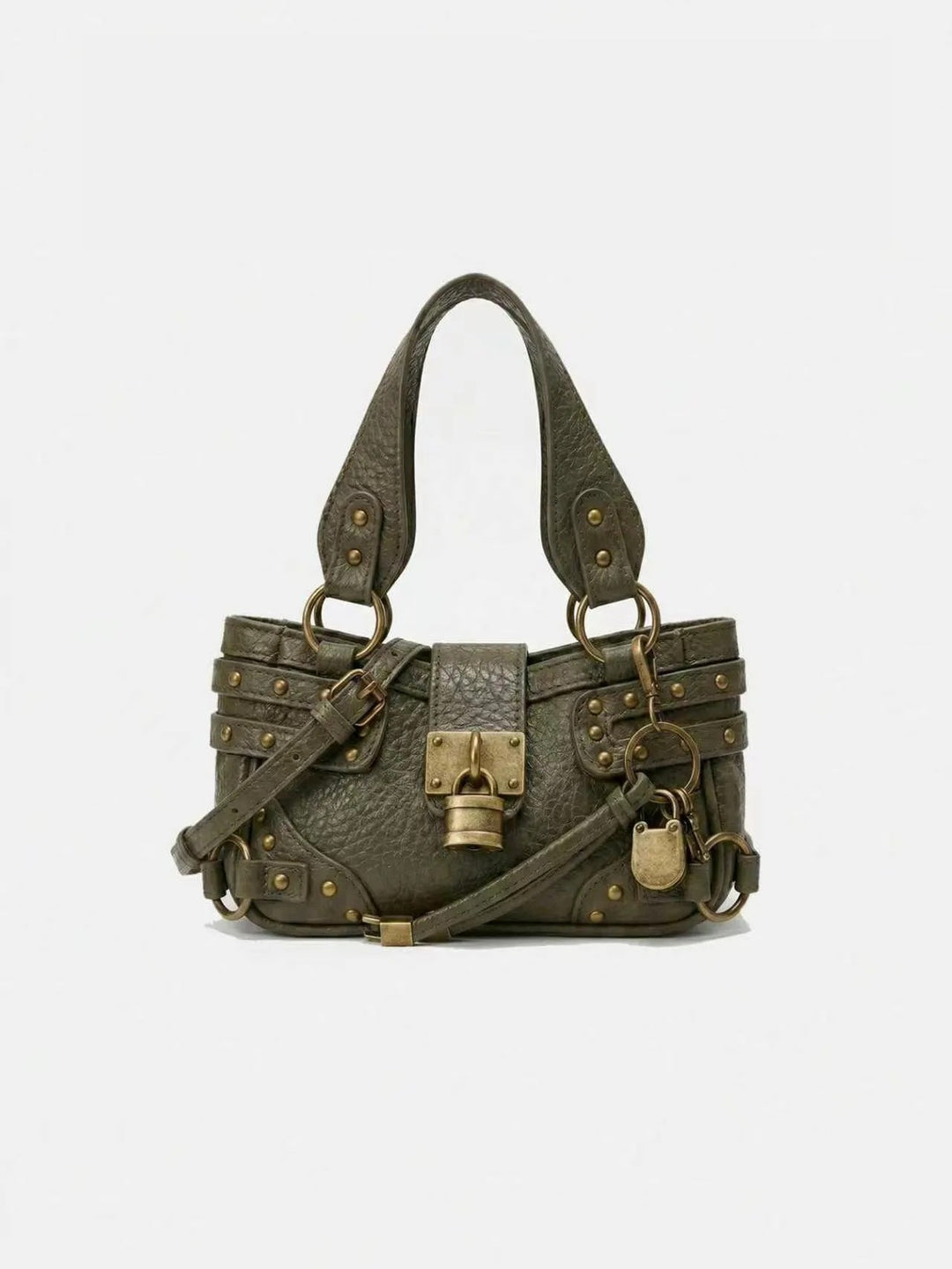 Padlock Studded Biker Bag
