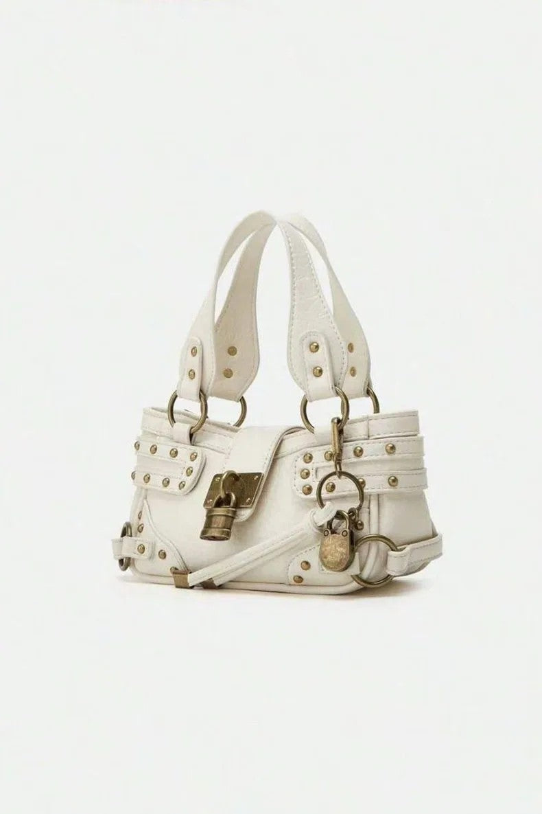 Padlock Studded Biker Bag