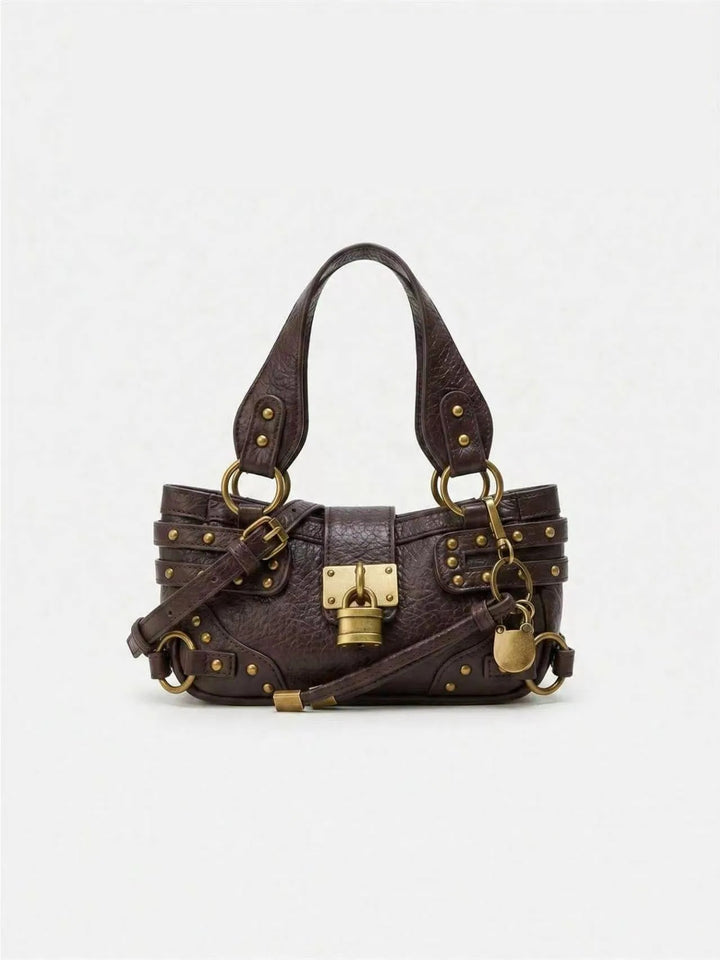 Padlock Studded Biker Bag