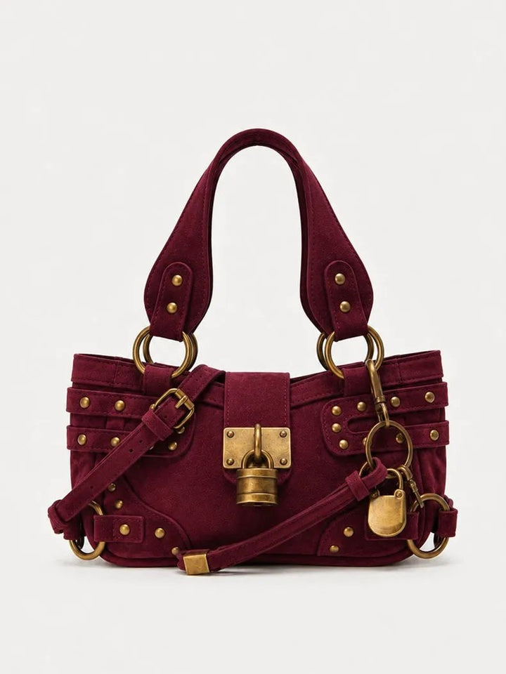 Padlock Studded Biker Bag