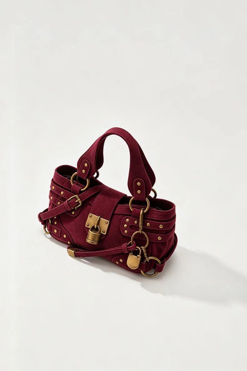 Padlock Studded Biker Bag
