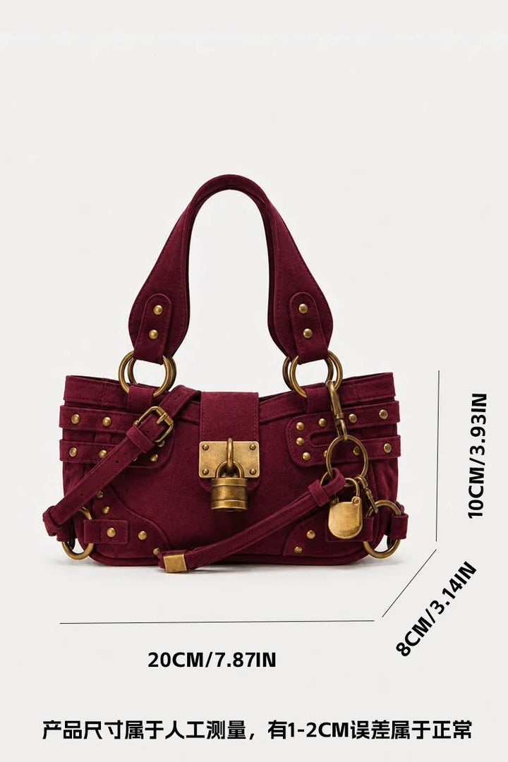 Padlock Studded Biker Bag