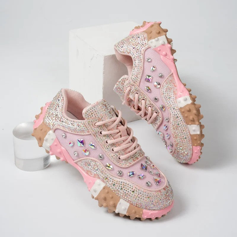 Halo Pearl-Stud Sneakers