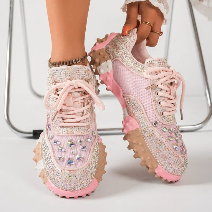 Halo Pearl-Stud Sneakers
