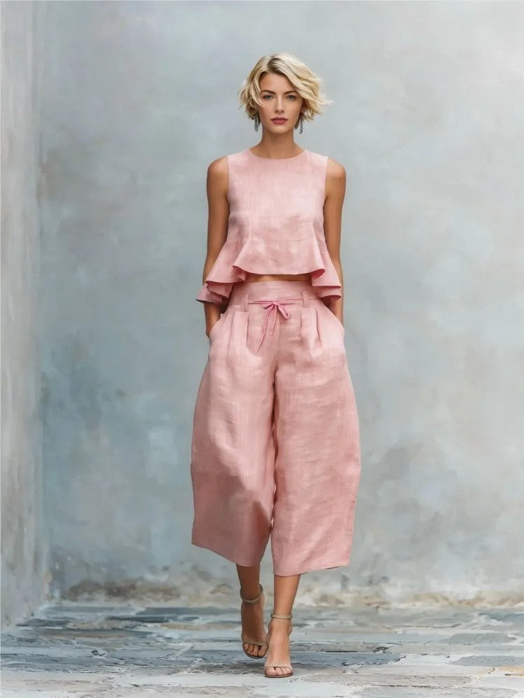 Estiva Ruffle Linen Set