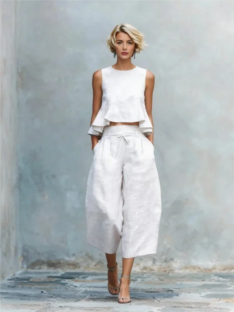 Estiva Ruffle Linen Set