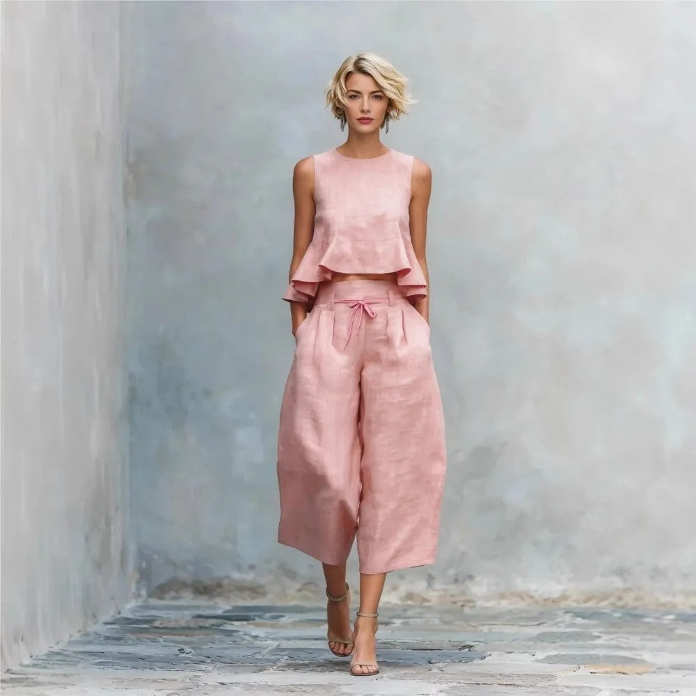 Estiva Ruffle Linen Set