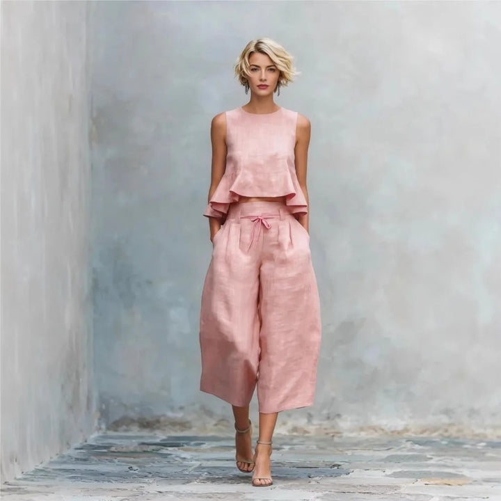 Estiva Ruffle Linen Set