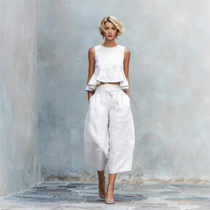 Estiva Ruffle Linen Set