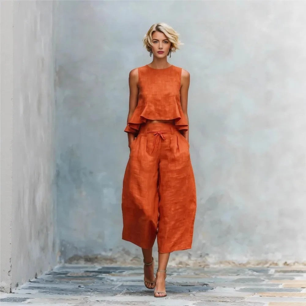 Estiva Ruffle Linen Set
