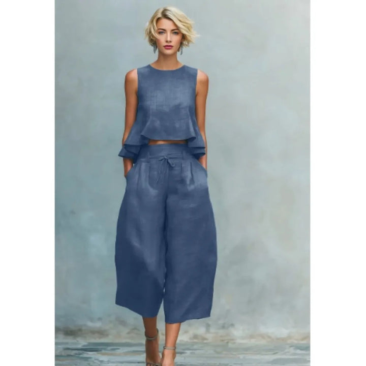 Estiva Ruffle Linen Set