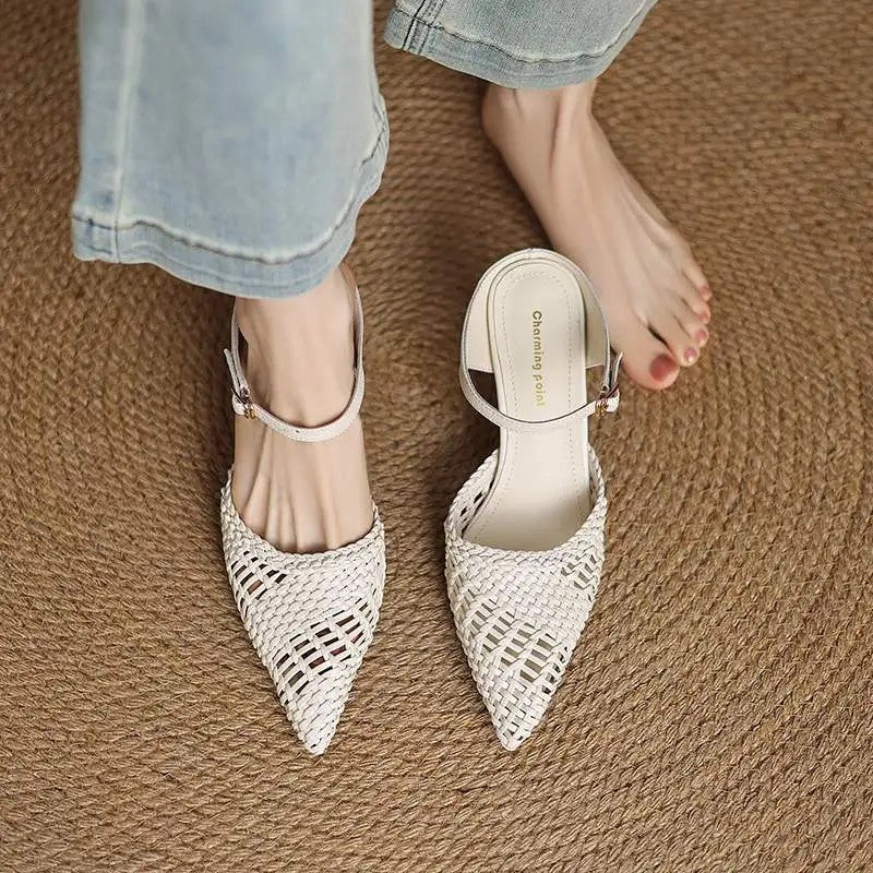 Bellagio Woven Slingbacks