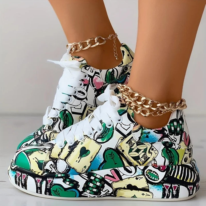 Backspray Graffiti Platform Sneakers