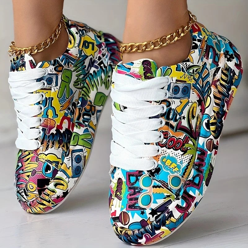Backspray Graffiti Platform Sneakers