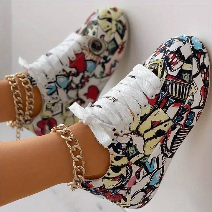 Backspray Graffiti Platform Sneakers