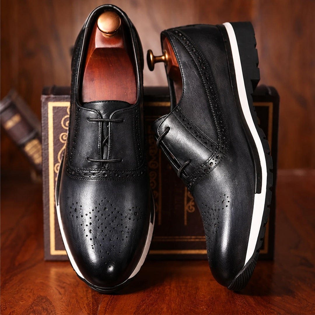 Brogue Sprint Leather Derbies — ce_angle_01