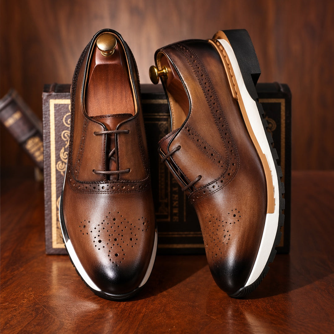 Brogue Sprint Leather Derbies — ce_angle_01