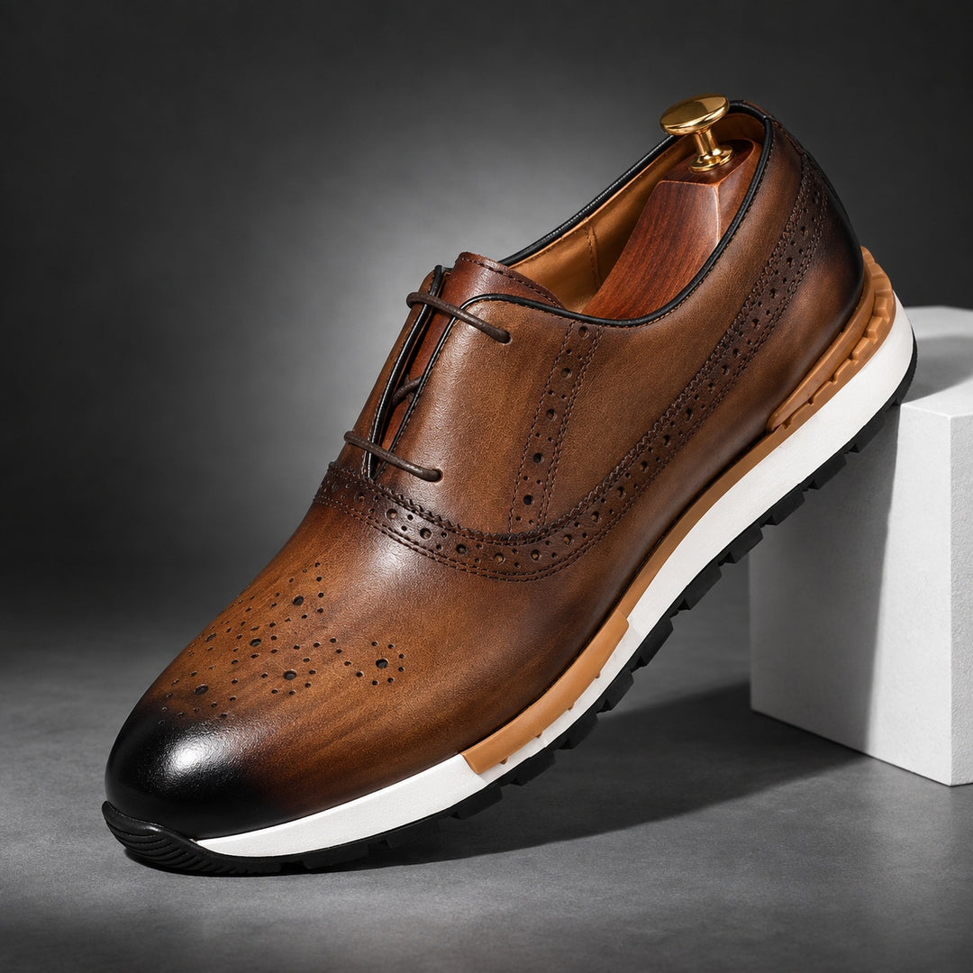 Brogue Sprint Leather Derbies — ce_angle_01