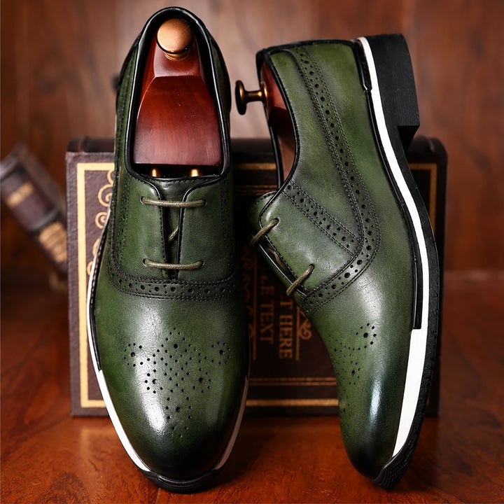 Brogue Sprint Leather Derbies — ce_angle_01